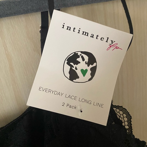 SET of 2 Everyday Lace Longline Bralette in Black - Picture 6 of 7